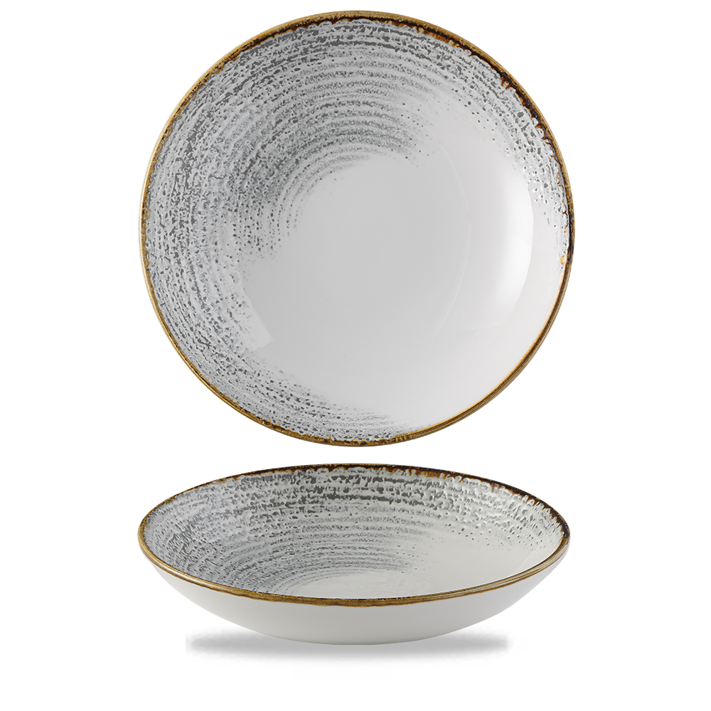 Homespun Accents Jasper Grey Coupe Bowl 24.8cm