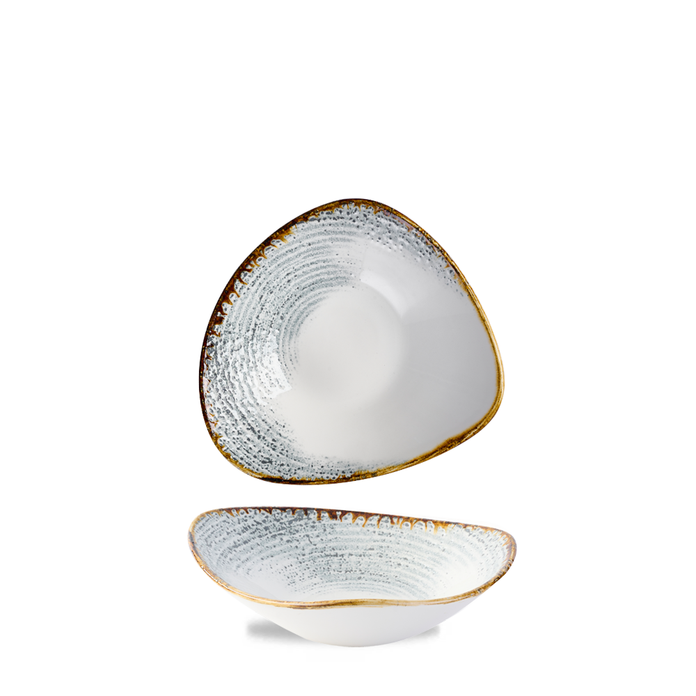 Homespun Accents Jasper Grey Triangle Bowl 18.5cm