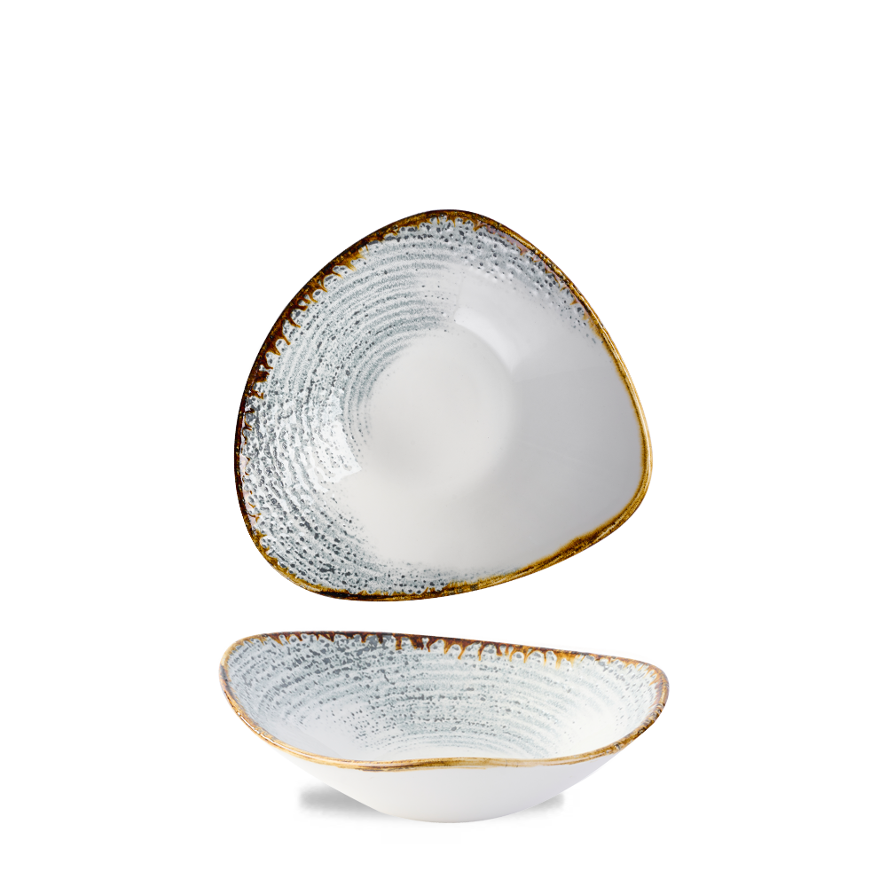 Homespun Accents Jasper Grey Triangle Bowl 23.5cm