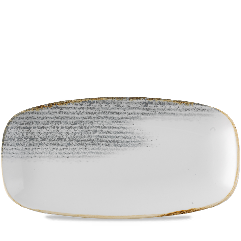 Homespun Accents Jasper Grey Oblong Platter 35.5 x 19.9cm