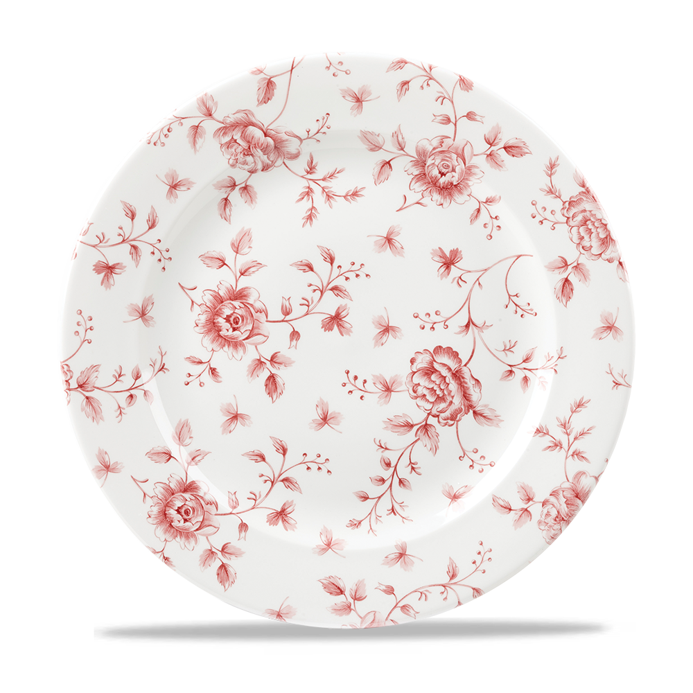 Cranberry Chintz Rimmed Plate 27.6cm
