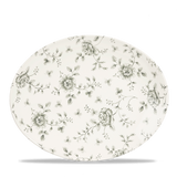 Grey Chintz Oval Platter 31.7 x 25.5cm