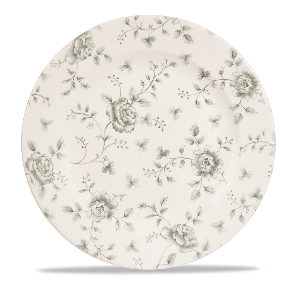 Grey Chintz Rimmed Plate 30.5cm
