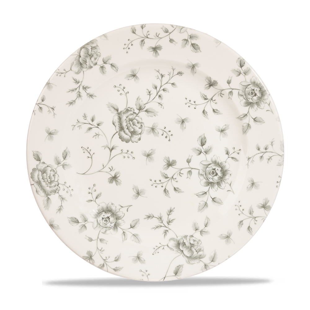 Grey Chintz Rimmed Plate 27.6cm