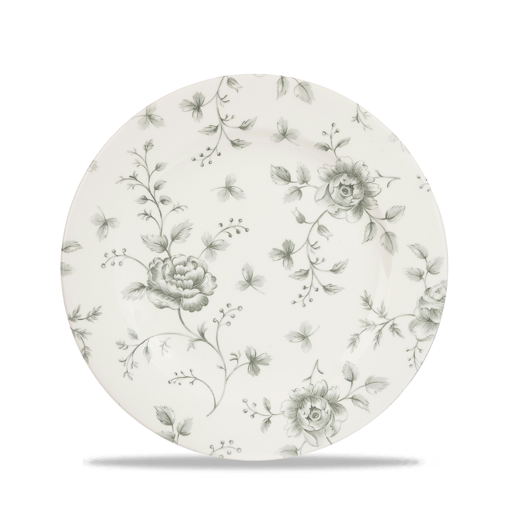 Grey Chintz Rimmed Plate 21cm
