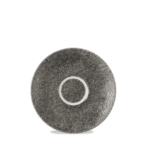 Raku Quartz Black Cappuccino Saucer 15.6cm