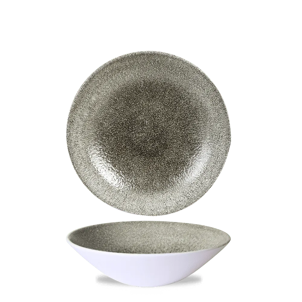 Raku Quartz Black Deep Coupe Bowl 19.6cm