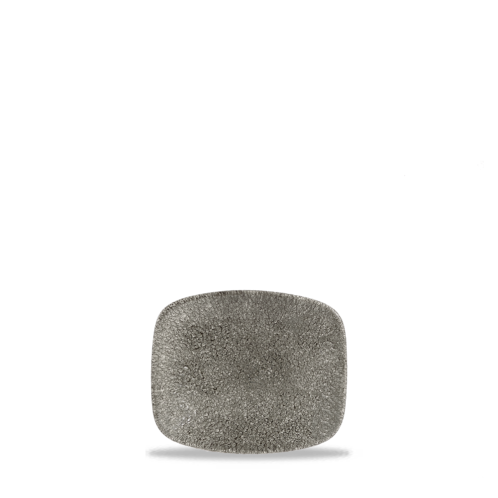 Raku Quartz Black Chefs' Oblong Plate 15.4 x 12.6cm