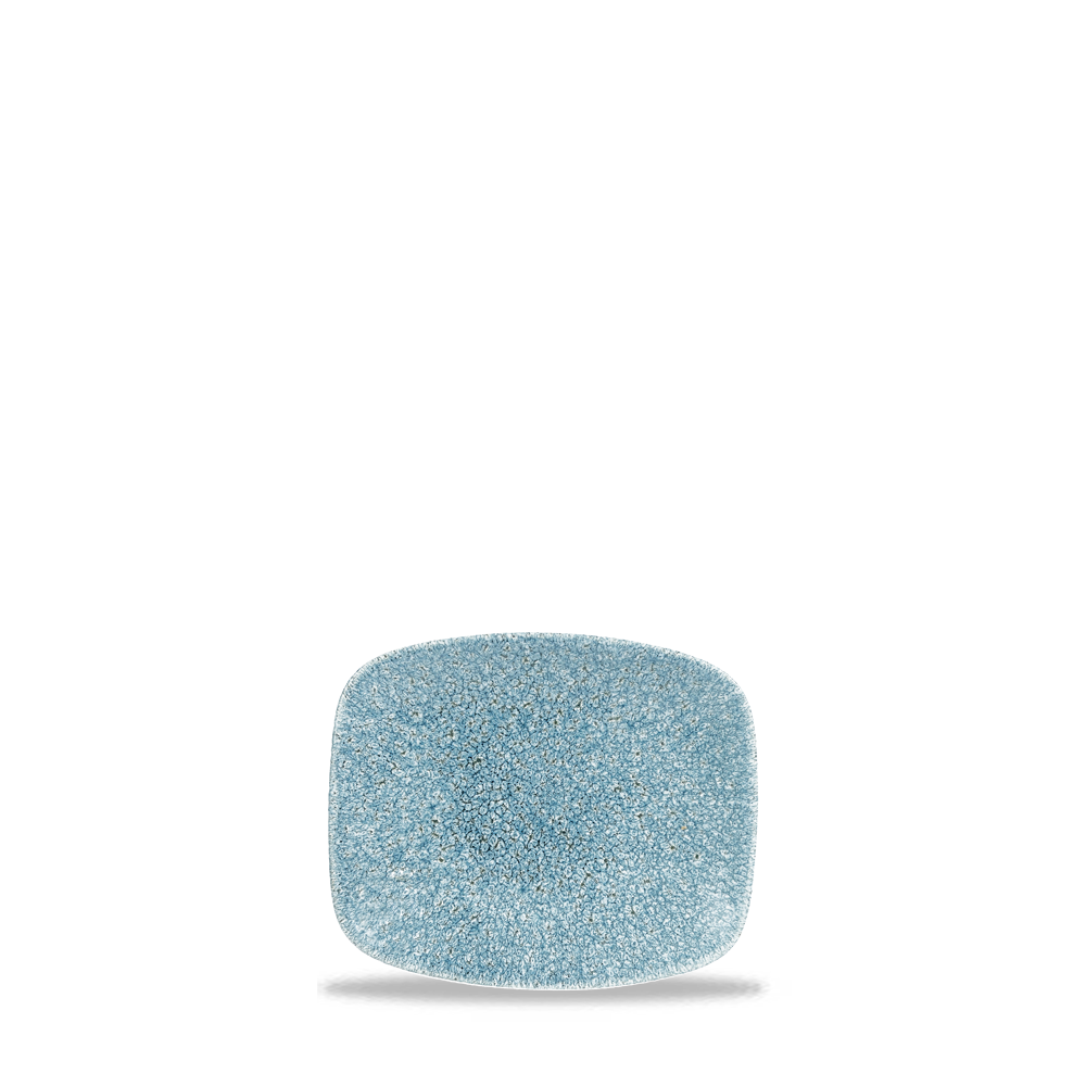 Raku Topaz Blue Chefs' Oblong Plate 15.4 x 12.6cm