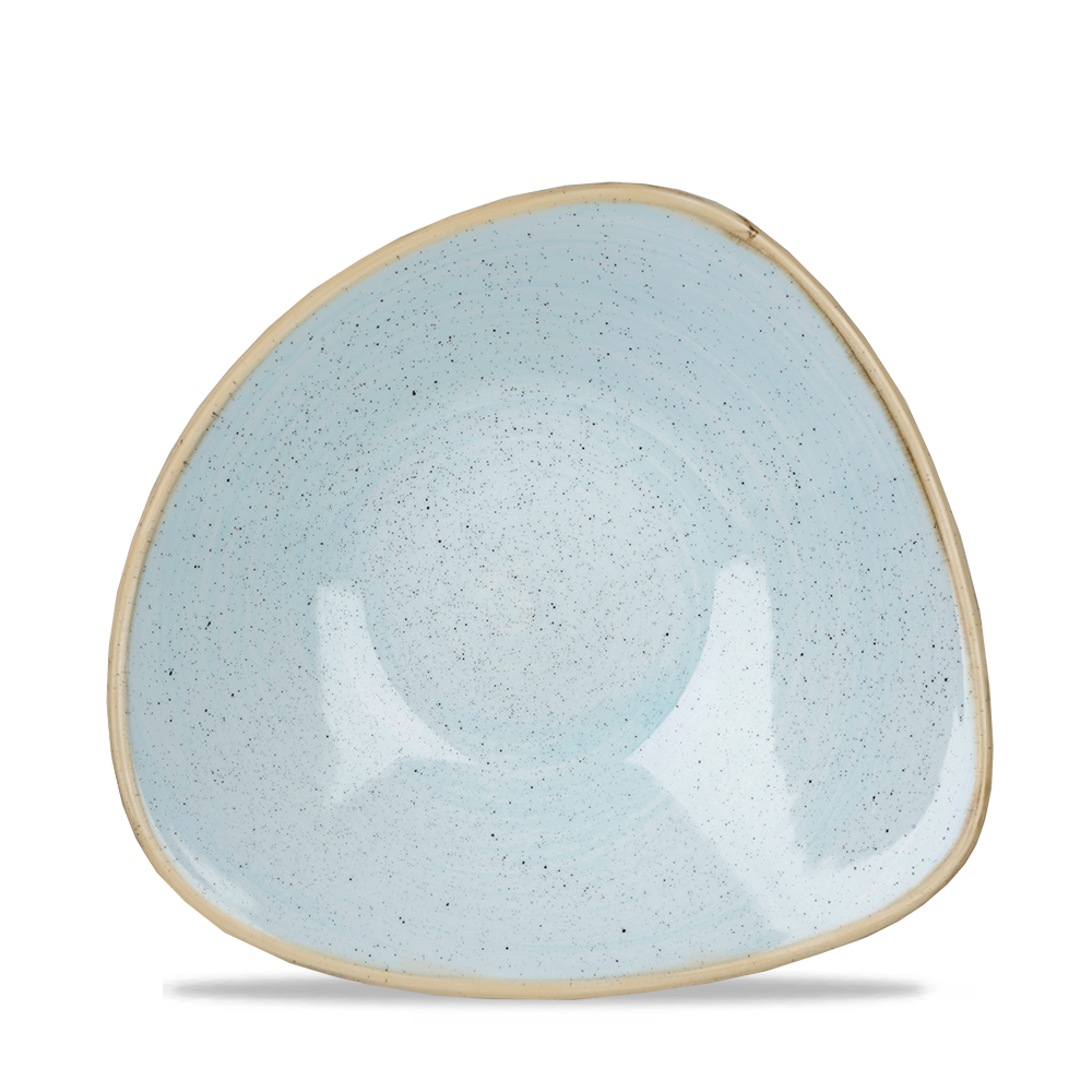 Duck Egg Triangle Bowl 23.5cm