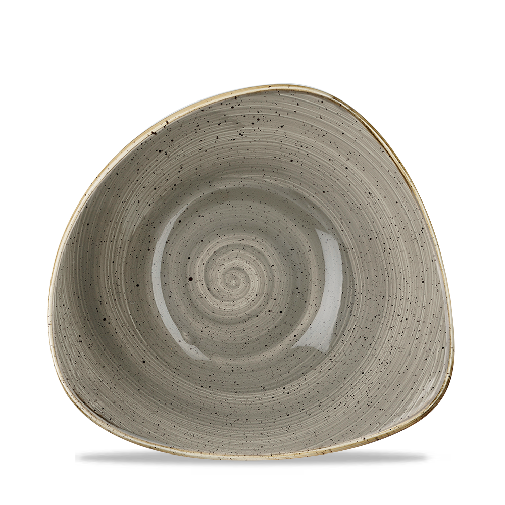 Peppercorn Grey Triangle Bowl 23.5cm