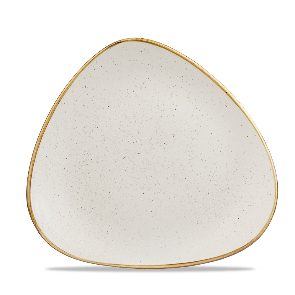 Barley White Triangle Plate 20.3cm