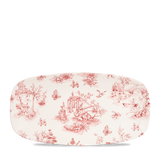 Cranberry Toile Oblong Platter 29.8 x 15.3cm