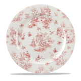 Cranberry Toile Rimmed Plate 30.5cm
