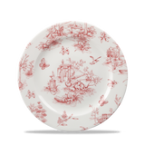 Cranberry Toile Rimmed Plate 21cm