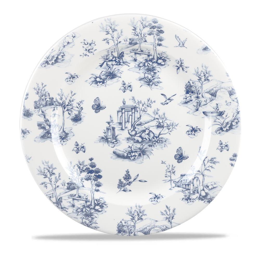 Prague Toile Rimmed Plate 30.5cm