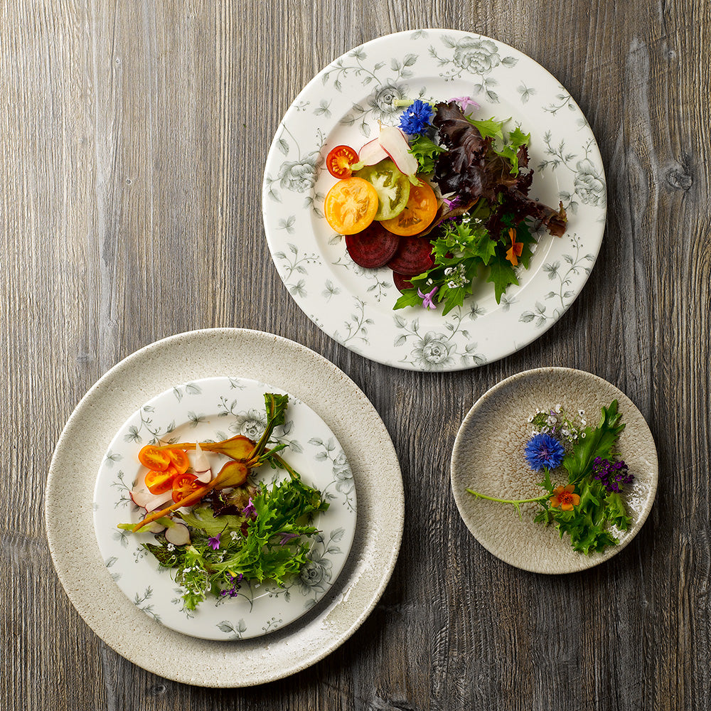 Grey Chintz Rimmed Plate 27.6cm