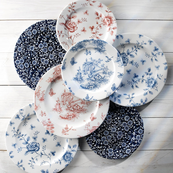 Toile Cranberry 30.5cm Plate | Vintage Prints | Churchill