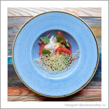 Cornflower Blue Wide Rim Bowl 24cm