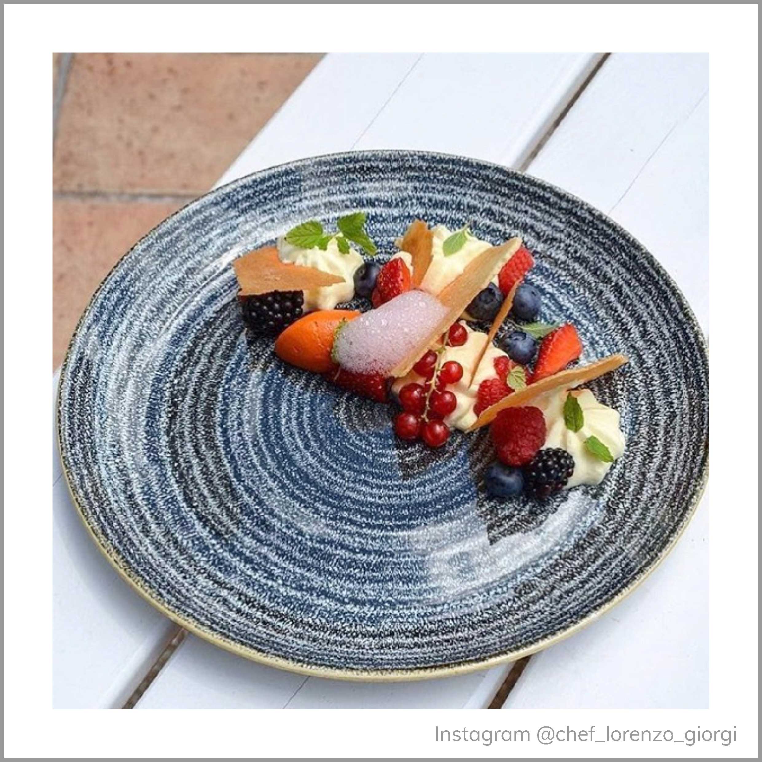 Homespun Slate Blue Coupe Plate 28.8cm