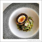 Raku Quartz Black Wide Rim Bowl 28cm