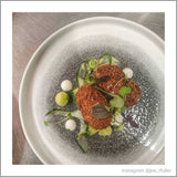 Raku Quartz Black Round Walled Plate 26cm