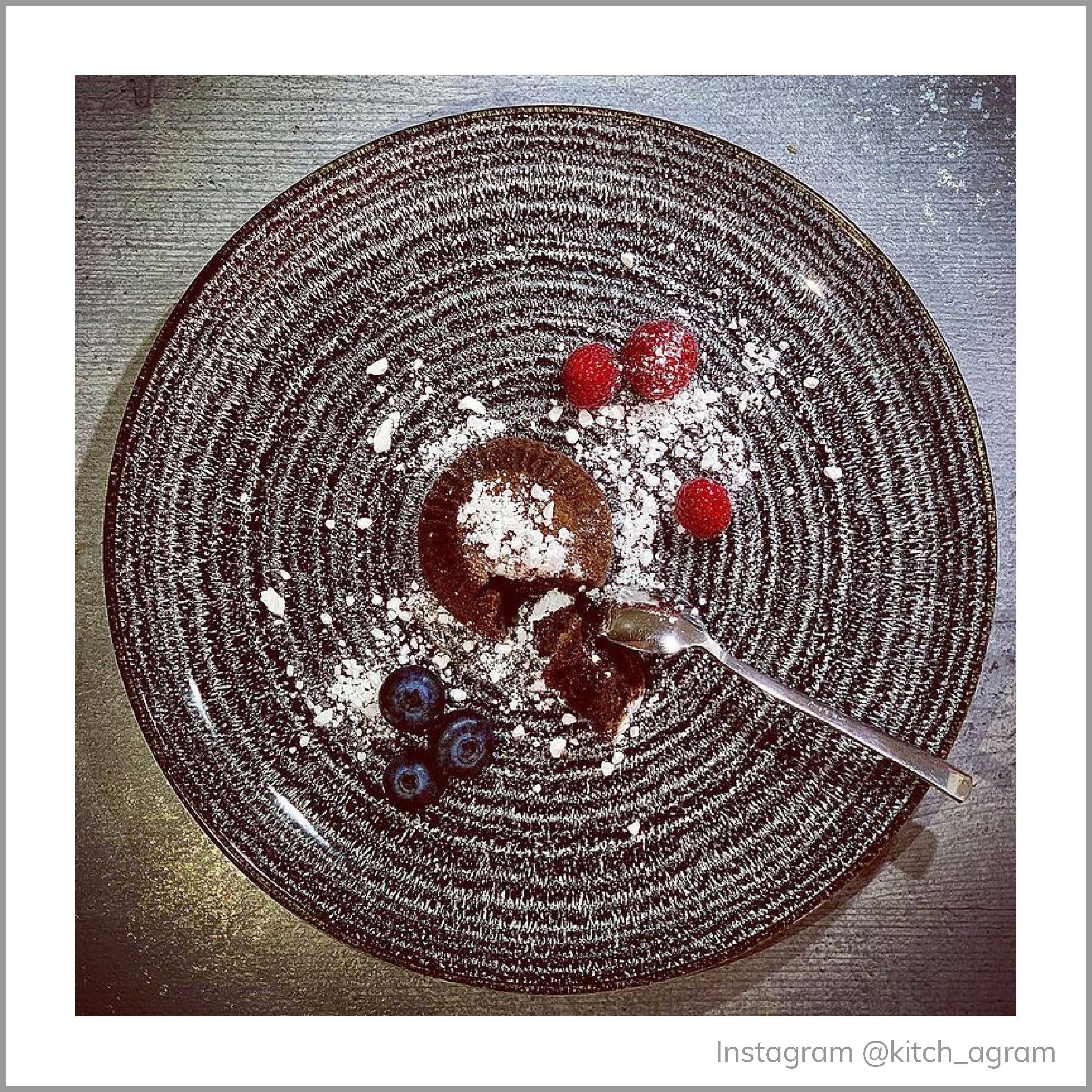 Homespun Charcoal Black Coupe Plate 16.5cm