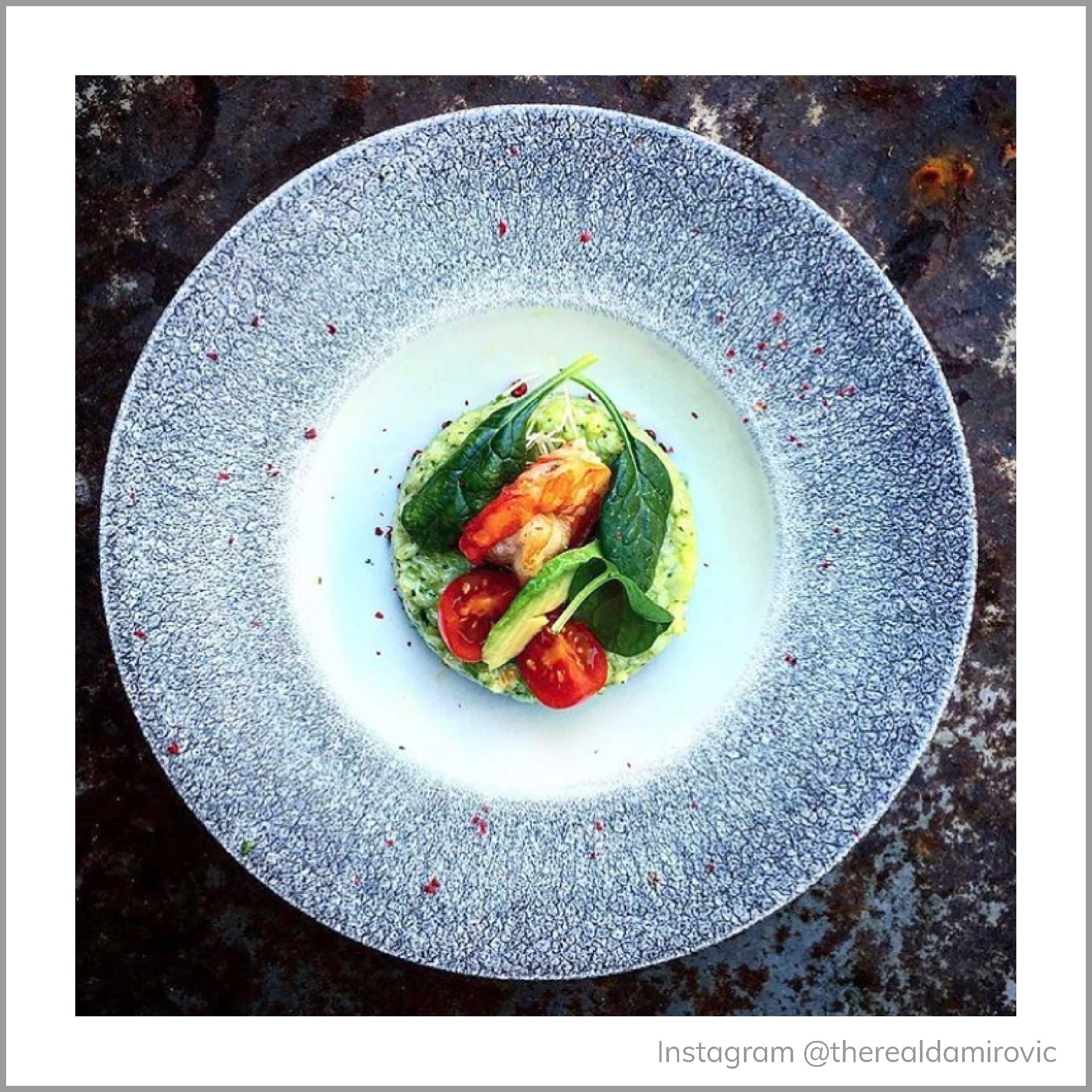 Raku Topaz Blue Wide Rim Bowl 28cm