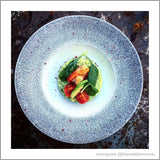 Raku Topaz Blue Wide Rim Bowl 28cm