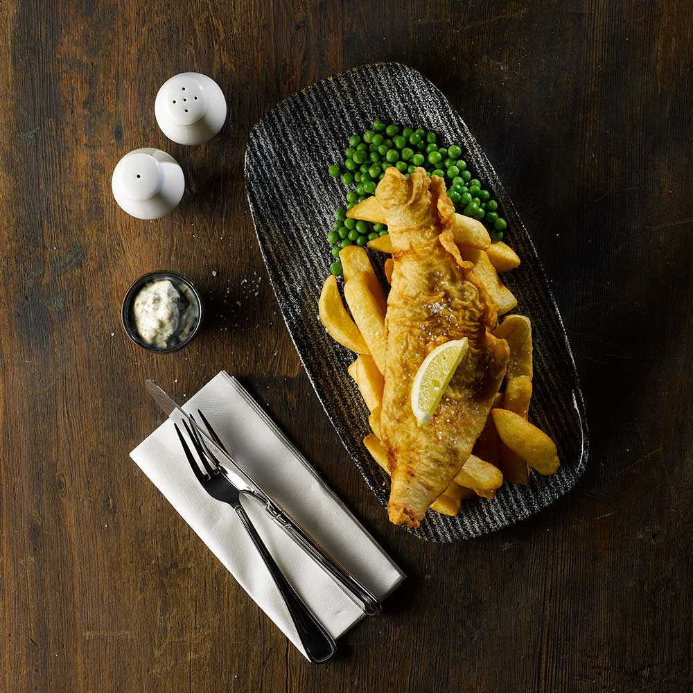 Homespun Charcoal Black Chefs' Oblong Plate 35.5 x 18.9cm