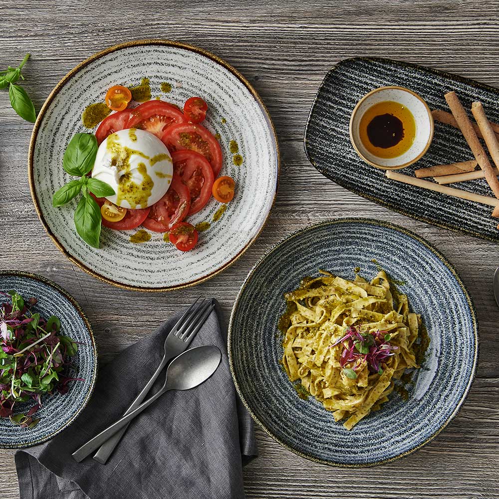 Homespun Stone Grey Coupe Plate 21.7cm