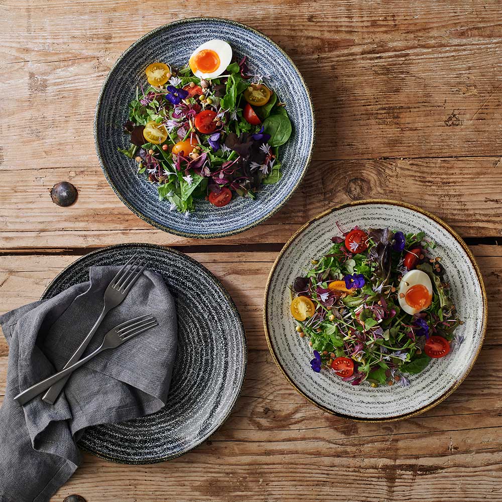 Homespun Stone Grey Coupe Bowl 24.8cm