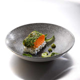 Raku Quartz Black Coupe Bowl 24.8cm