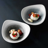 Raku Quartz Black Triangle Bowl 18.5cm