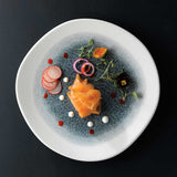 Raku Topaz Blue Organic Plate 26.4cm