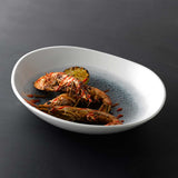 Raku Topaz Blue Organic Bowl 25.3cm