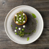 Raku Quartz Black Round Walled Plate 26cm