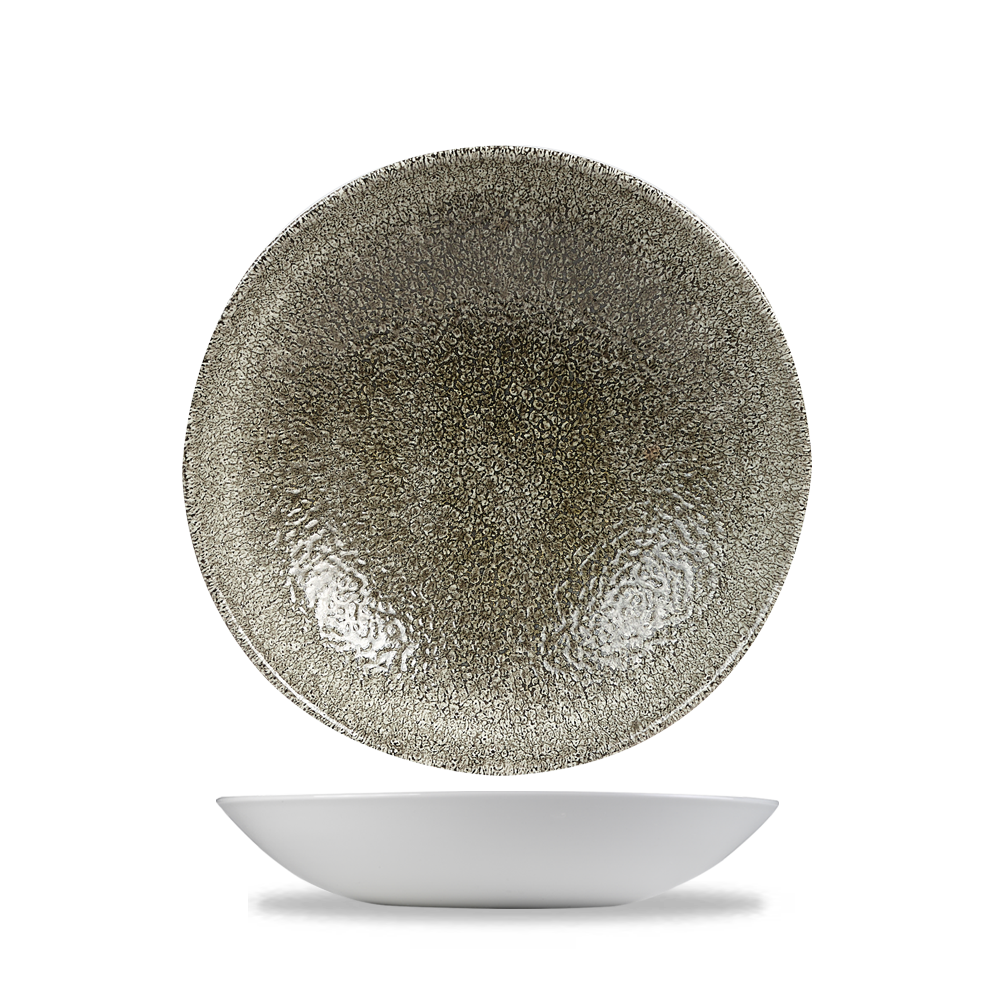 Raku Quartz Black Coupe Bowl 18.2cm