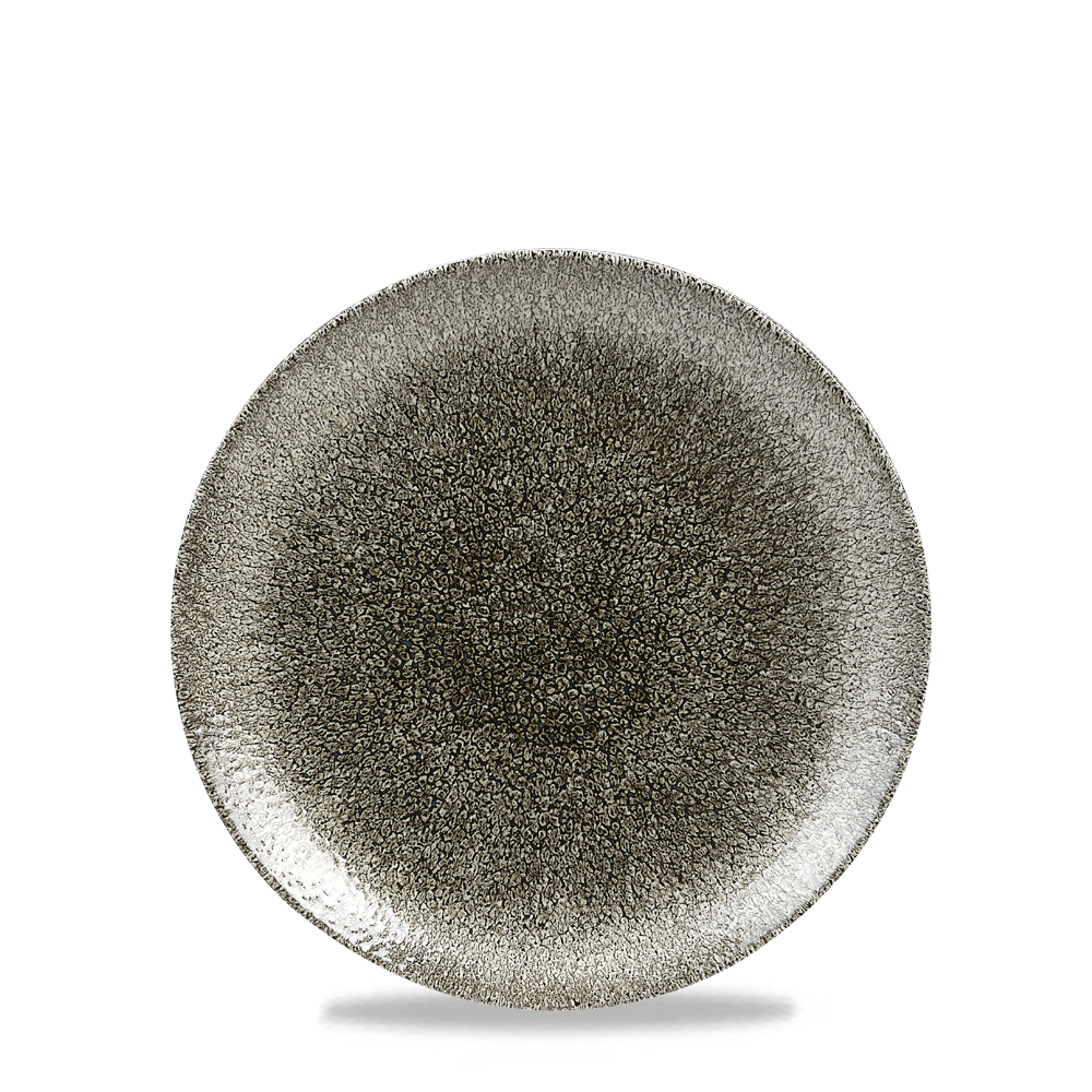 Raku Quartz Black Coupe Plate 16.5cm