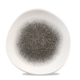 Raku Quartz Black Organic Plate 21cm