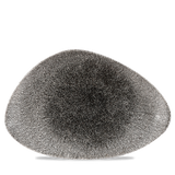 Raku Quartz Black Chefs' Triangle Plate 35.5 x 18.8cm