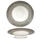 Raku Quartz Black Wide Rim Bowl 28cm