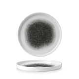 Raku Quartz Black Round Walled Plate 21cm