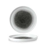 Raku Quartz Black Round Walled Plate 26cm