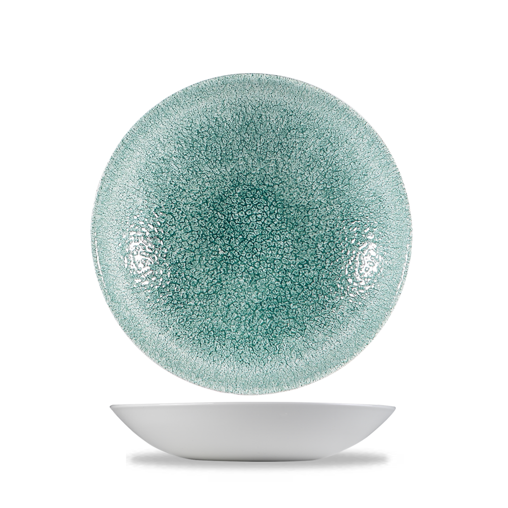 Raku Jade Green Coupe Bowl 18.2cm