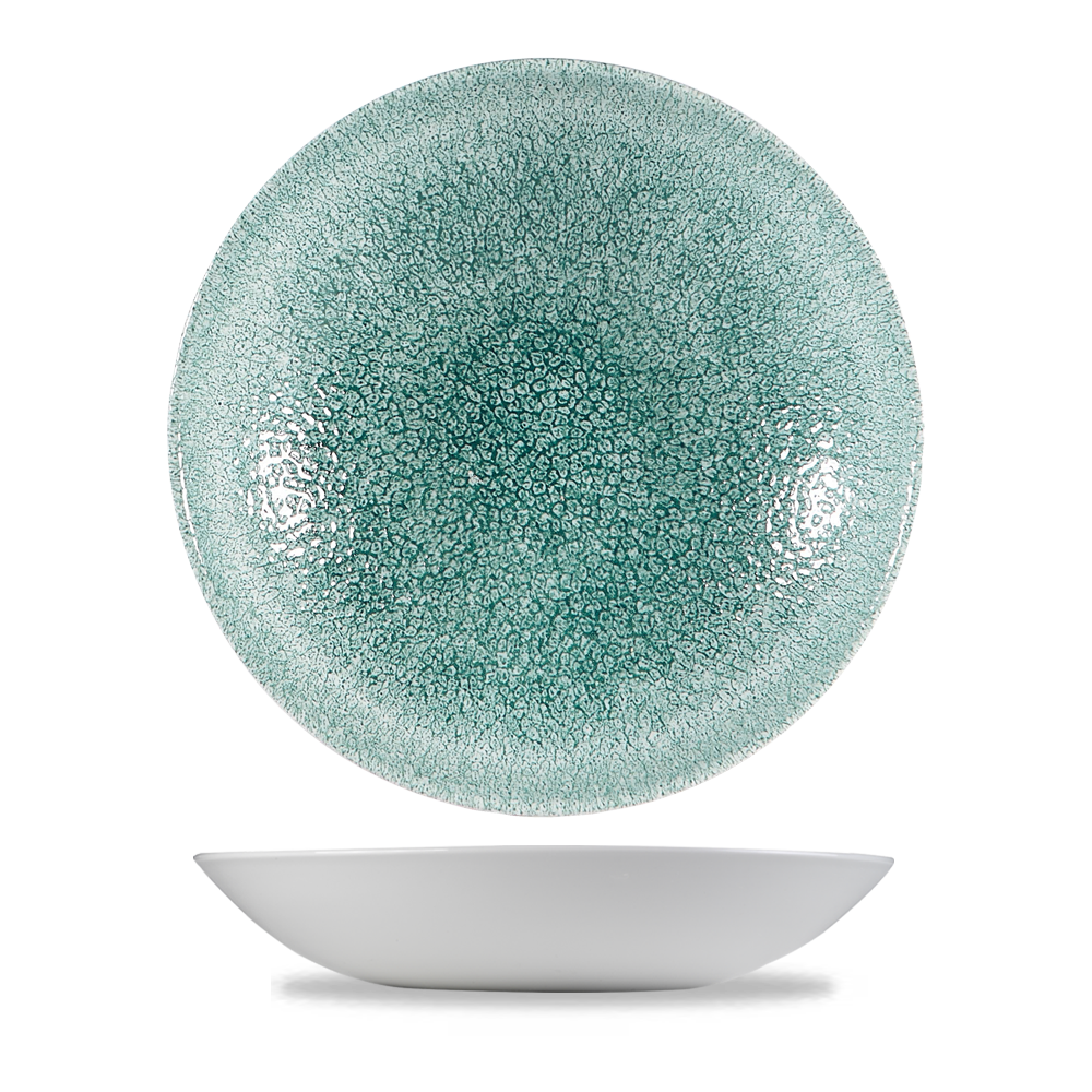 Raku Jade Green Coupe Bowl 24.8cm