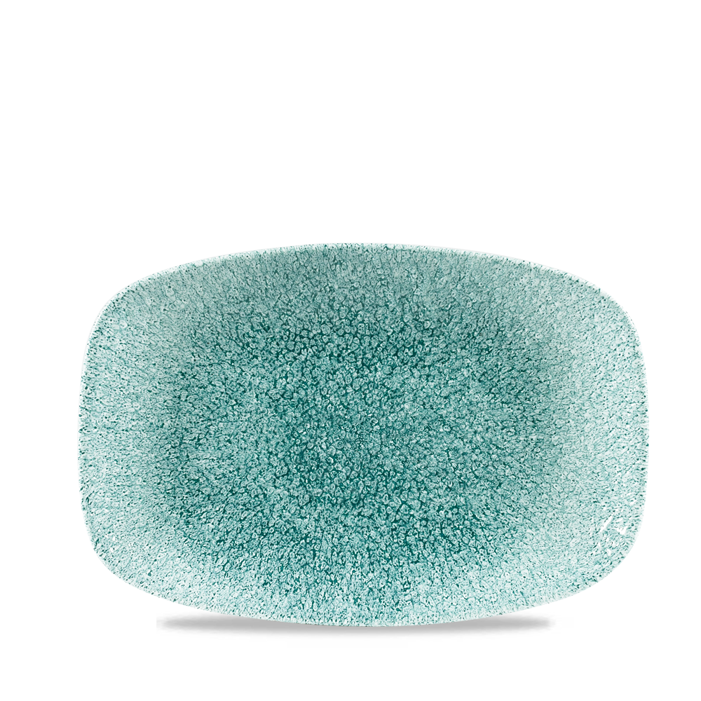 Raku Jade Green Chefs' Oblong Plate 23.7 x 15.7cm