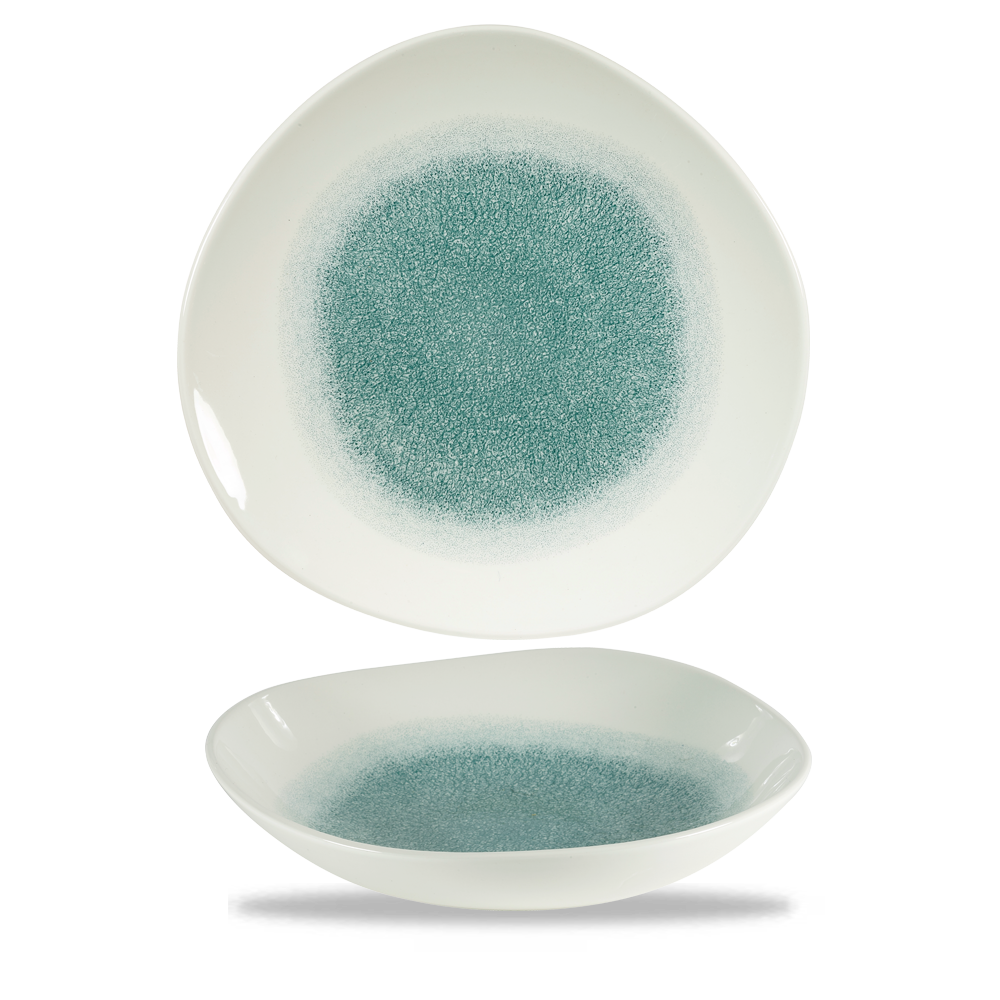 Raku Jade Green Organic Bowl 25.3cm