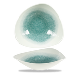 Raku Jade Green Triangle Bowl 23.5cm