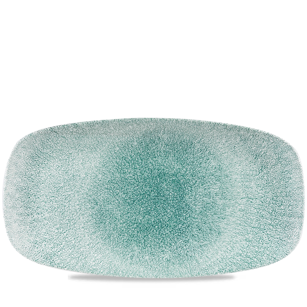 Raku Jade Green Chefs' Oblong Plate 35.5 x 18.9cm
